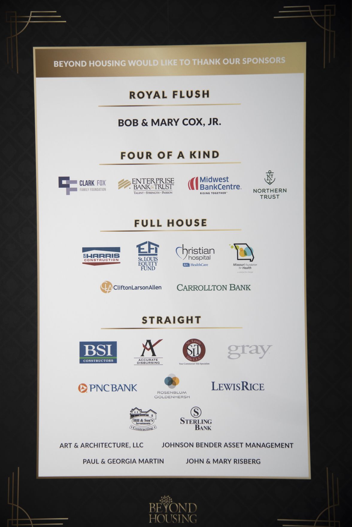 Beyond HousingÕs Casino Night at The Caramel Room at BissingerÕs
